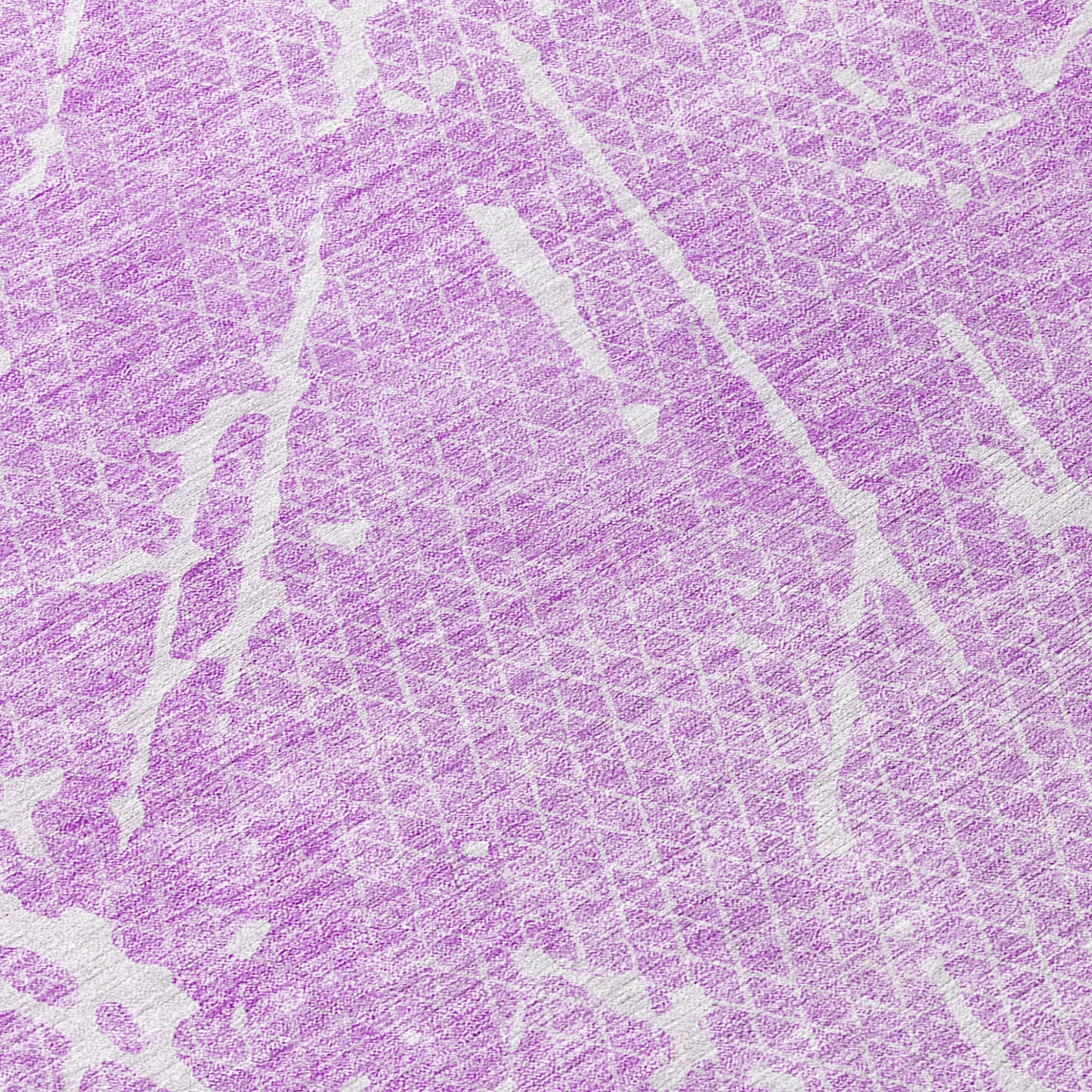 9' X 12' Lilac And Ivory Abstract Washable Indoor Outdoor Area Rug