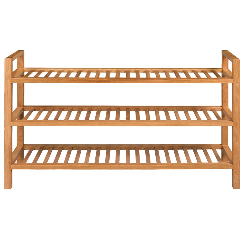 vidaXL Shoe Rack Shoe Storage Organizer Shoe Shelf for Closet Solid Oak Wood
